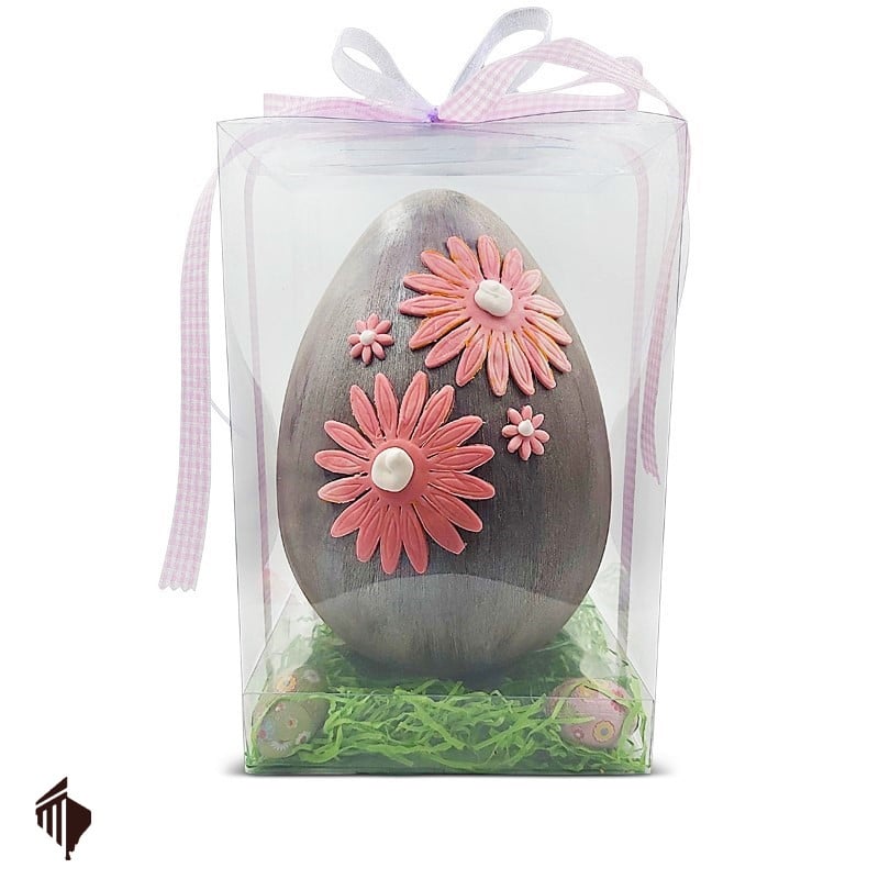 Σοκολατένιο Αυγό Ασημένιο Flowers 500g e - Image 2